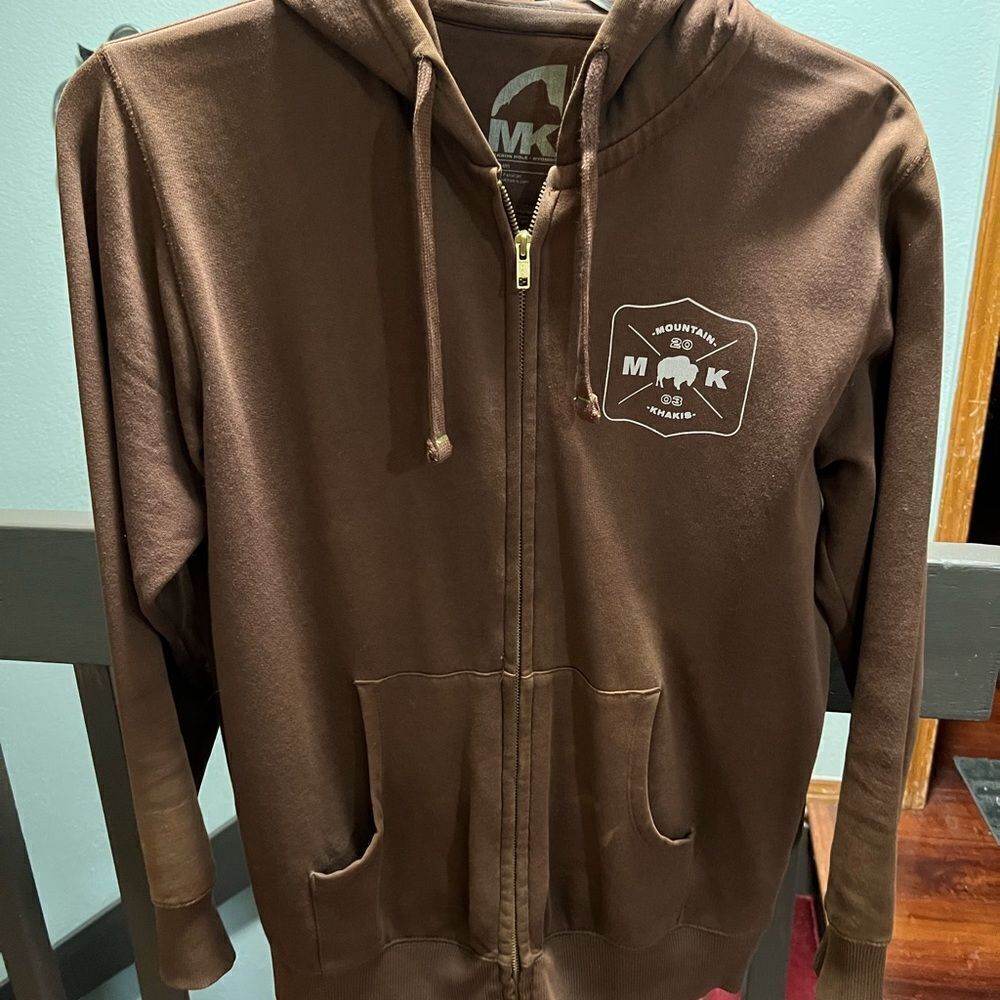 EUC Mountain Khakis MK Brown Zip-Up Hoodie Size Med #267